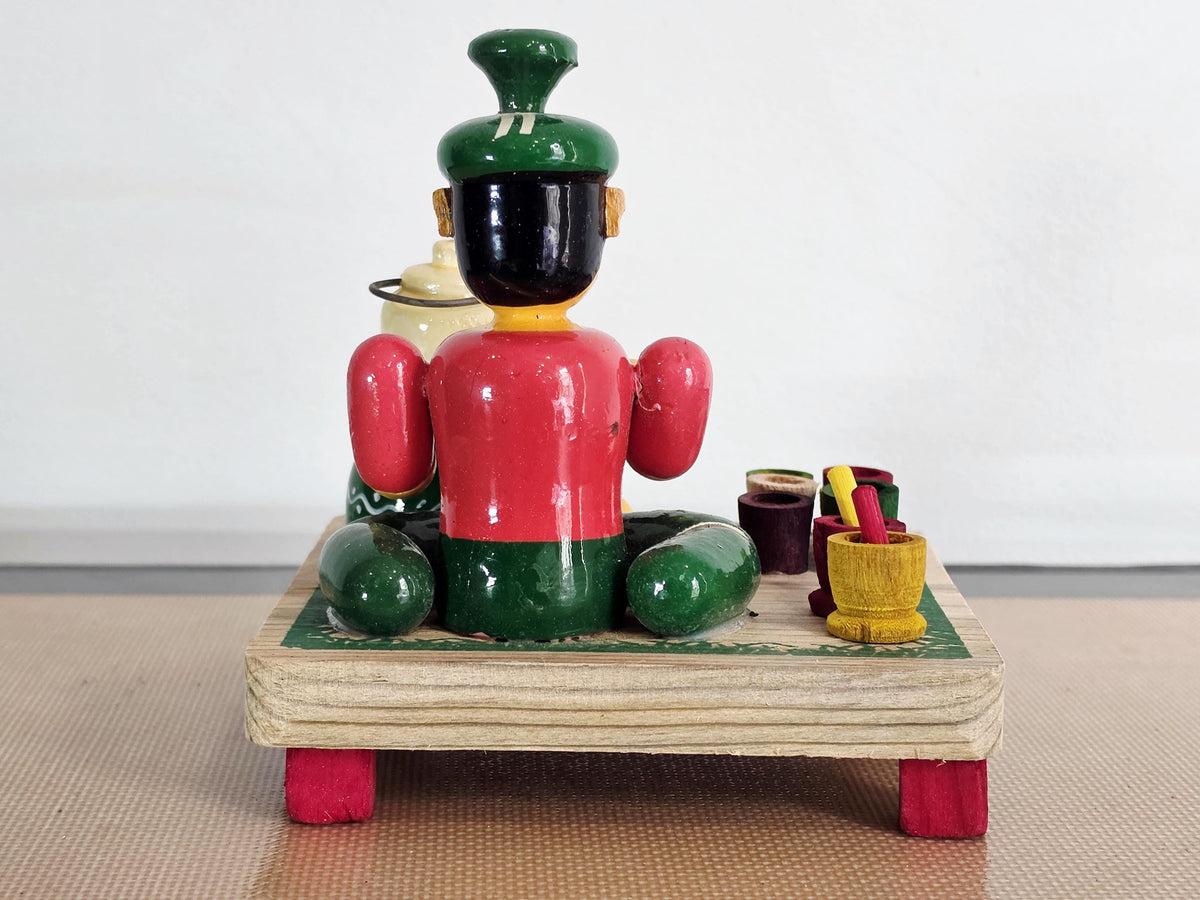 Tea Seller Doll with Miniature Kettle | Chaiwala Figurine | Navaratri Golu | Bommala Koluvu Decor