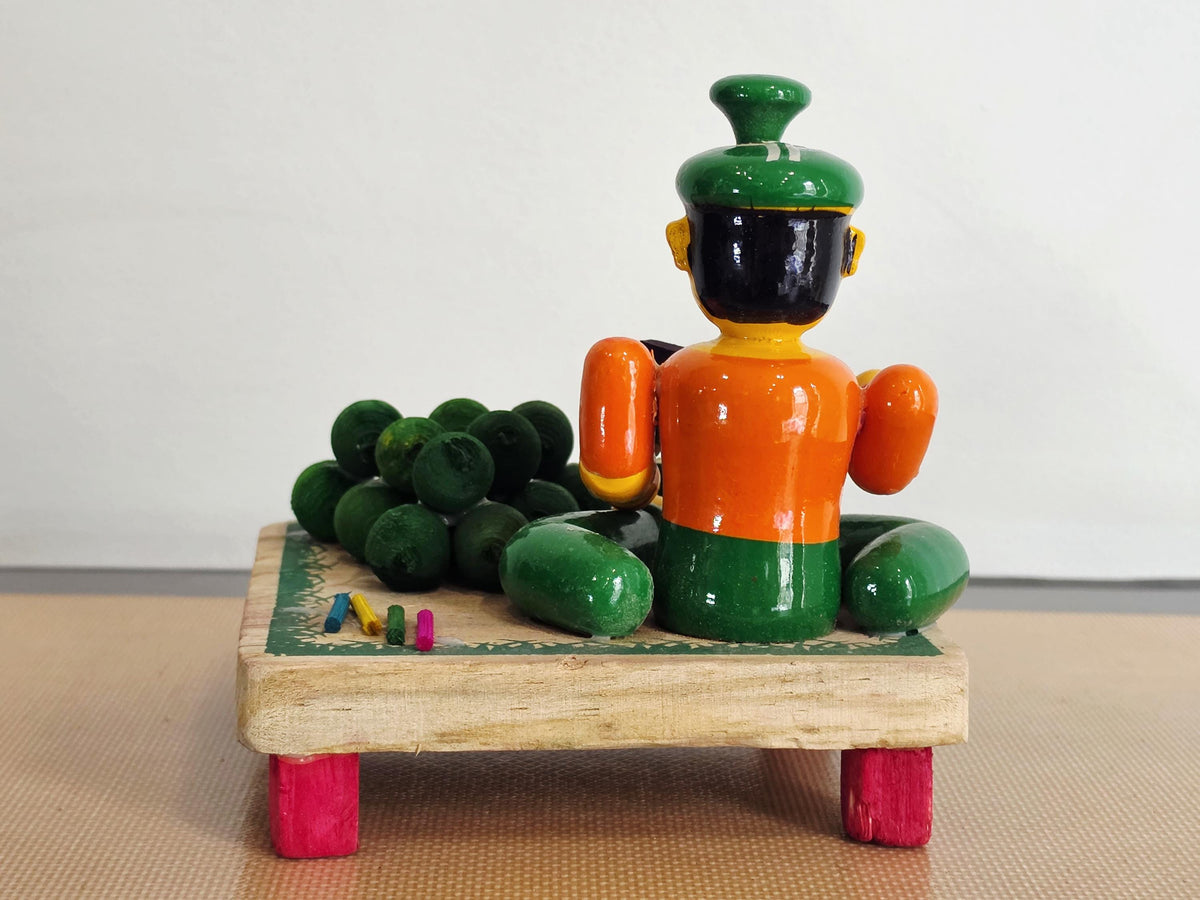 Tender Coconut Seller Doll | Indian Village Figurine | Navaratri Golu | Bommala Koluvu Decor