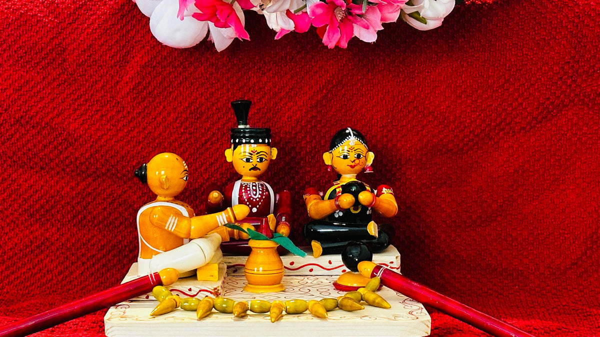Traditional Hindu marriage | Etikoppaka doll | Home Decor | Navaratri golu | Sankranti Koluvu