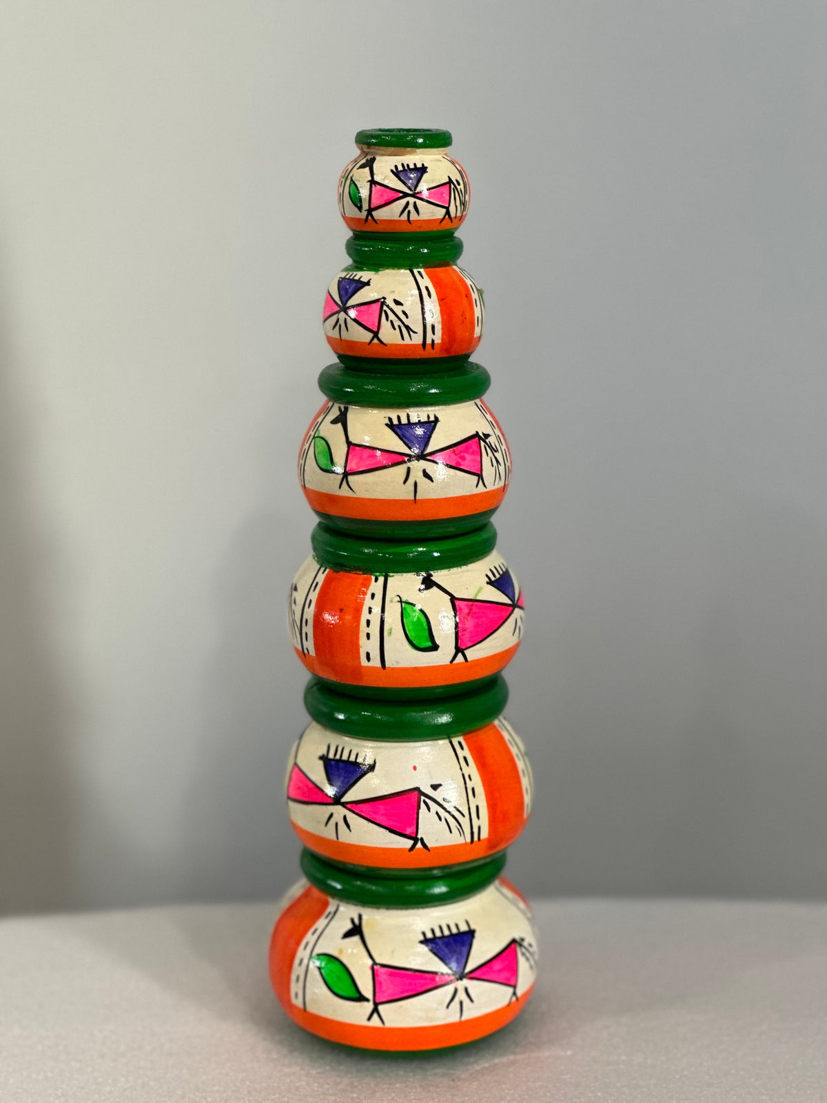Stack of wooden pots | Kondapalli | Home Decor.