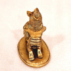 Bala Krishna eating butter. | brass
