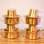 Brass Tea/Filter Coffee Tumbler and Saucer | Set of 4.