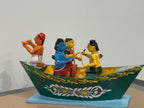 Rama and Sita on Guha boat episode from Ramayana
