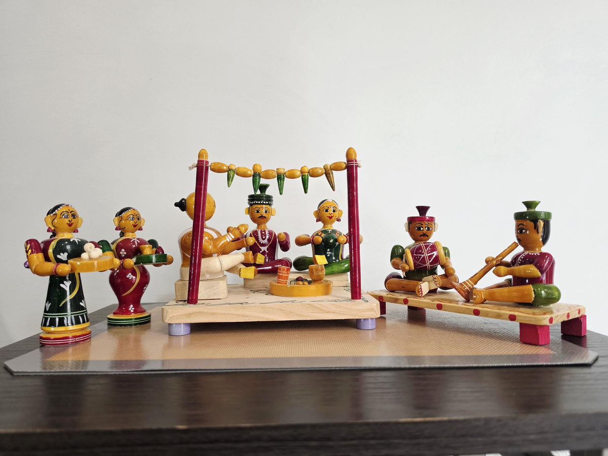 Traditional Hindu marriage | Etikoppaka doll | Home Decor | Navaratri golu | Sankranti Koluvu