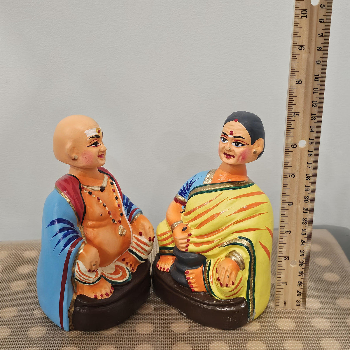 Taata Bamma Couple Bobble Head Toys - Indian Home Decor